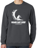 Manu Bay Surf Company WAVE Unisex V-Notch Sweatshirt - Yoga Clothing for You