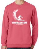 Manu Bay Surf Company WAVE Unisex V-Notch Sweatshirt - Yoga Clothing for You