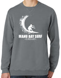 Manu Bay Surf Company WAVE Unisex V-Notch Sweatshirt - Yoga Clothing for You