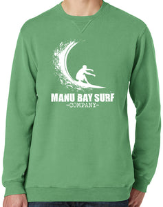 Manu Bay Surf Company WAVE Unisex V-Notch Sweatshirt - Yoga Clothing for You