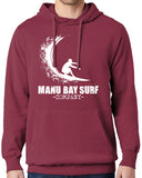 Manu Bay Surf Company WAVE Beach-Washed Hoodie Sweatshirt - Yoga Clothing for You