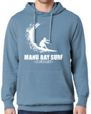 Manu Bay Surf Company WAVE Beach-Washed Hoodie Sweatshirt - Yoga Clothing for You