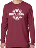 Manu Bay Surf Company SURFBOARDS Mens Cotton Long Sleeve Surfer Tee Shirt - Yoga Clothing for You