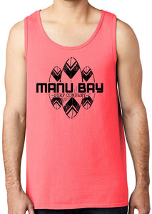 Manu Bay Surf Company SURFBOARDS 100% Cotton Heavyweight Pastel Tank Top - Yoga Clothing for You