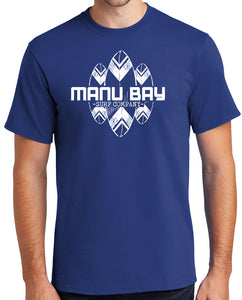Manu Bay Surf Company Surfboards Tee Shirt - Men's Regular, Big and Tall Sizes - Yoga Clothing for You
