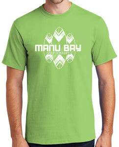Manu Bay Surf Company Surfboards Tee Shirt - Men's Regular, Big and Tall Sizes - Yoga Clothing for You