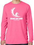 Manu Bay Surf Company WAVE Mens Cotton Long Sleeve Surfer Tee Shirt - Yoga Clothing for You
