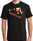 Maryland MD State Flag T-shirt - Regular, Big and Tall Sizes - Yoga Clothing for You