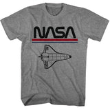 NASA Space Shuttle Outline Grey T-shirt