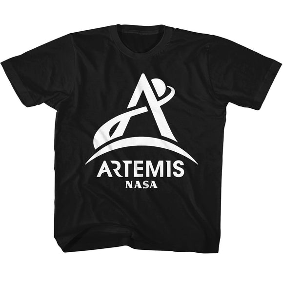 NASA Kids T-Shirt White Artemis Logo Tee