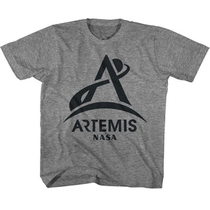NASA Kids T-Shirt Black Artemis Logo Tee