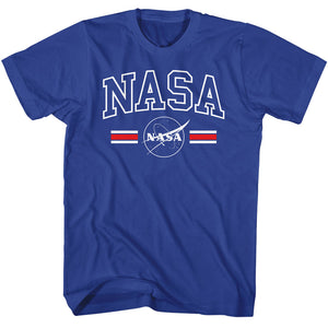 NASA Stripe Logo Royal T-shirt