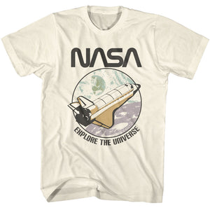 NASA Retro Explore The Universe Natural T-shirt