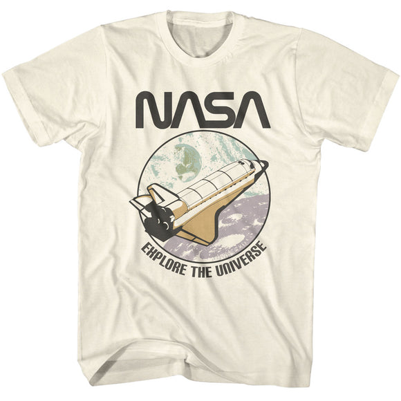 NASA Retro Explore The Universe Natural T-shirt