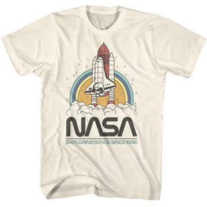 NASA Exploring Space Since 1958 Natural T-shirt