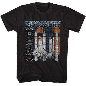 NASA Discovery OV-103 Black Tall T-shirt