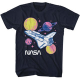 NASA Pastel Planets Navy T-shirt