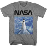 NASA Spaceship at High Altitude Grey T-shirt