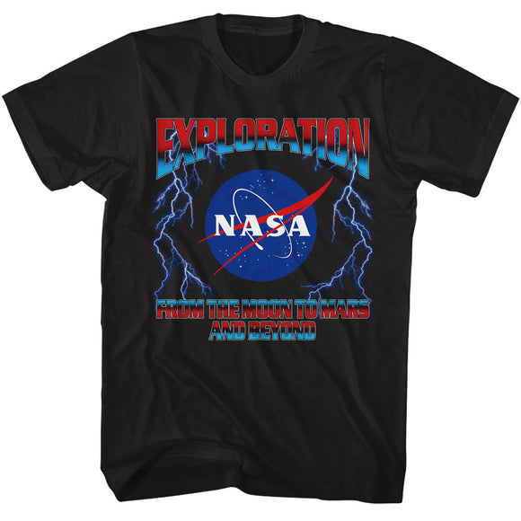 NASA Exploration From The Moon Black Tall T-shirt