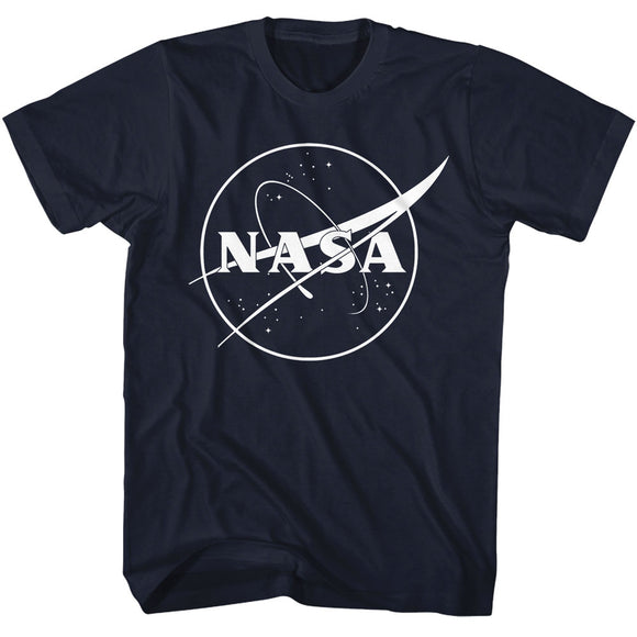 NASA Meatball Logo with Stars Navy T-shirt