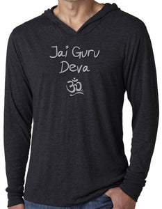 Mens Jai Guru Deva Lightweight Hoodie Tee - Yoga Clothing for You