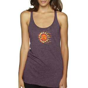 Ladies Yoga Sleeping Sun Racerback Vintage Tank Top - Yoga Clothing for You - 6