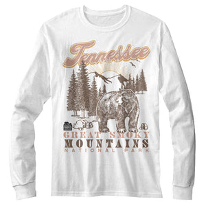 Tennessee Smoky Mountains National Park Long Sleeve T-Shirt White