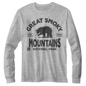 Smoky Mountains Est 1926 Long Sleeve T-Shirt Grey