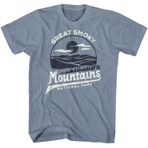 Great Smoky Mountains Vintage Two Tone Indigo Heather T-shirt