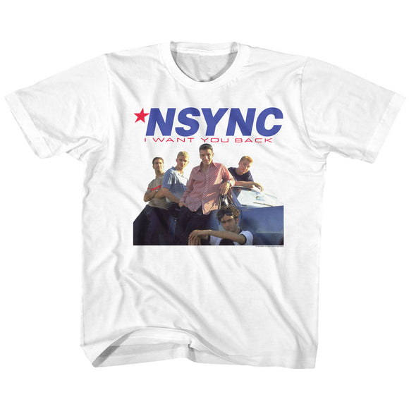 NSYNC Kids T-Shirt I Want You Back White Tee - Yoga Clothing for You