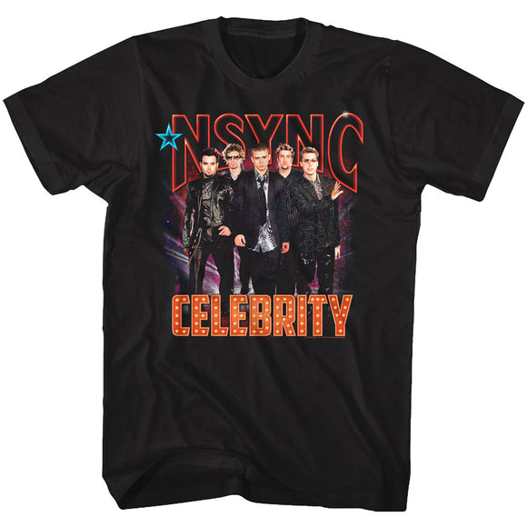 Nsync Celebrity Black Tall T-shirt