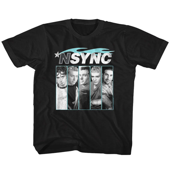 Nsync Kids T-Shirt Black and White Portraits Tee