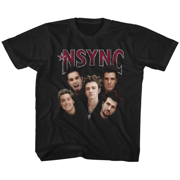 Nsync Kids T-Shirt Group Head Shots Tee