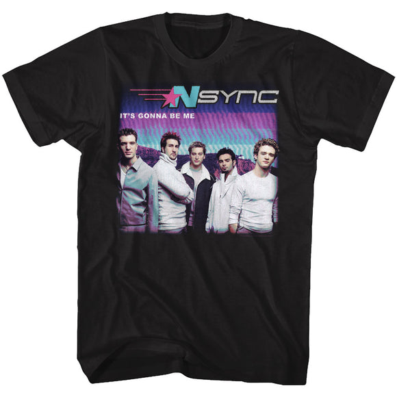 Nsync Gonna Be Me Group Black Tall T-shirt