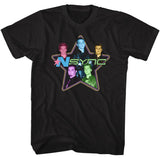 Nsync Colorful Star Logo Black T-shirt