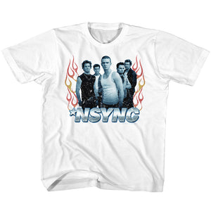 Nsync Kids T-Shirt Group with Flames Tee