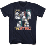 Nsync Band Members Collage Navy T-shirt