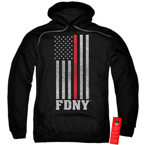 FDNY Hoodie Thin Red Line American Flag Black Hoody - Yoga Clothing for You