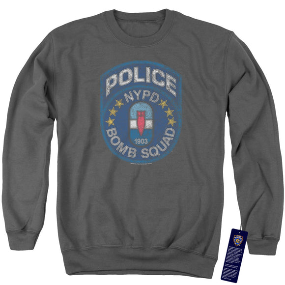 NYPD Sweatshirt Police Bomb Squad Charcoal Pullover - Yoga Clothing for You