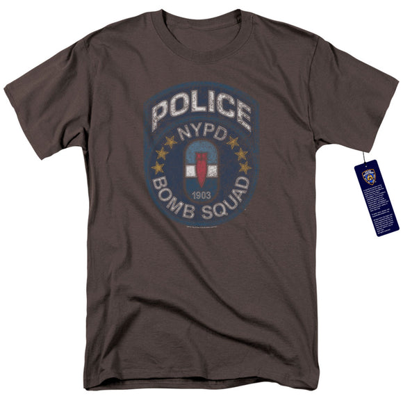 NYPD Mens T-Shirt Police Bomb Squad Charcoal Tee - Yoga Clothing for You