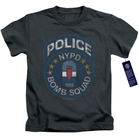 NYPD Boys T-Shirt Police Bomb Squad Charcoal Tee - Yoga Clothing for You