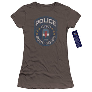 NYPD Juniors T-Shirt Police Bomb Squad Charcoal Premium Tee - Yoga Clothing for You