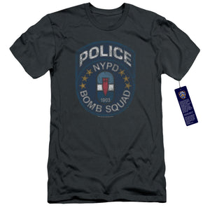 NYPD Slim Fit T-Shirt Police Bomb Squad Charcoal Tee - Yoga Clothing for You