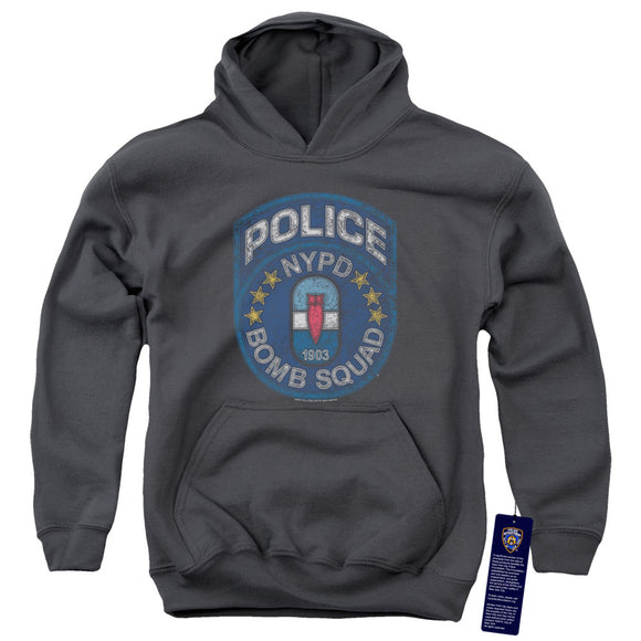 NYPD Kids Hoodie Police Bomb Squad Charcoal Hoody - Yoga Clothing for You