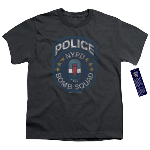NYPD Kids T-Shirt Police Bomb Squad Charcoal Tee - Yoga Clothing for You
