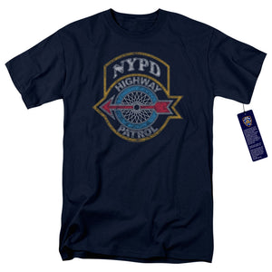 NYPD Mens T-Shirt Highway Patrol Navy Tee - Yoga Clothing for You