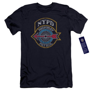 NYPD Premium Canvas T-Shirt Highway Patrol Navy Tee - Yoga Clothing for You