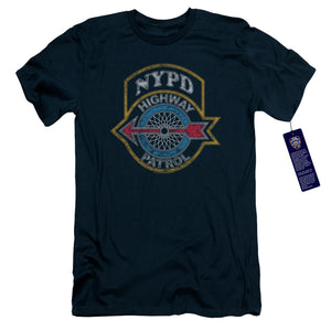 NYPD Slim Fit T-Shirt Highway Patrol Navy Tee - Yoga Clothing for You