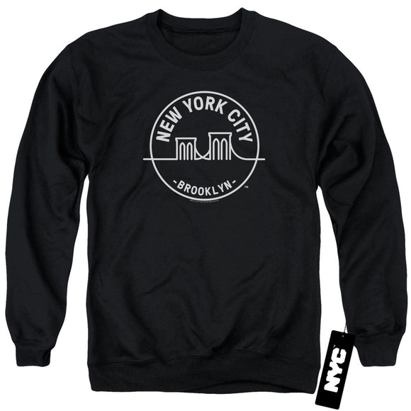 NYC Sweatshirt New York City Brooklyn Black Pullover - Yoga Clothing for You