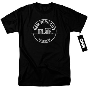 NYC Mens T-Shirt New York City Brooklyn Black Tee - Yoga Clothing for You